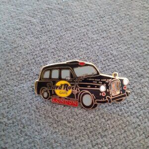 Vintage Hard Rock Cafe London Pin Black Taxi Dashed Line on Hood NWOT